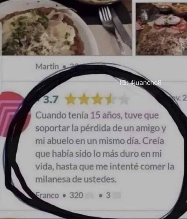 Meme_otros - Cómo explicarles lo que sentí con su milanesa