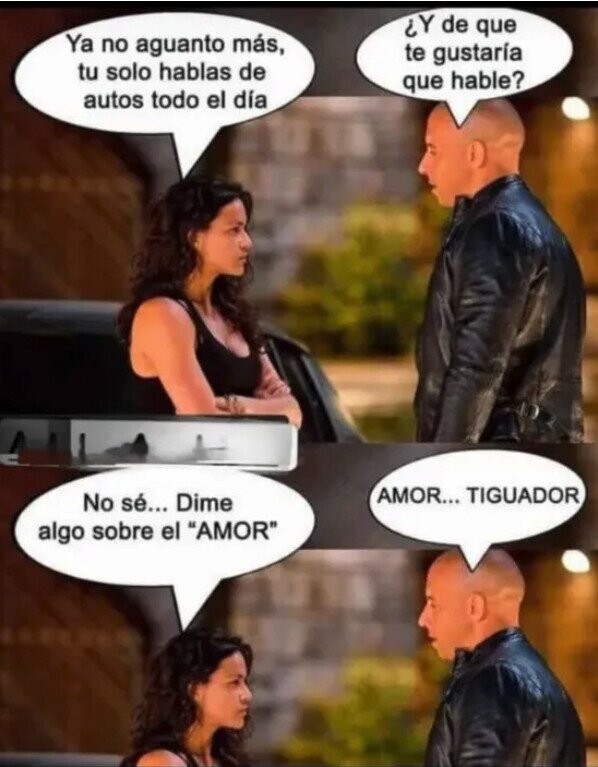 Meme_otros - Él solo habla de coches
