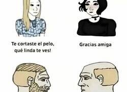 Enlace a Amigos y cortes de pelo