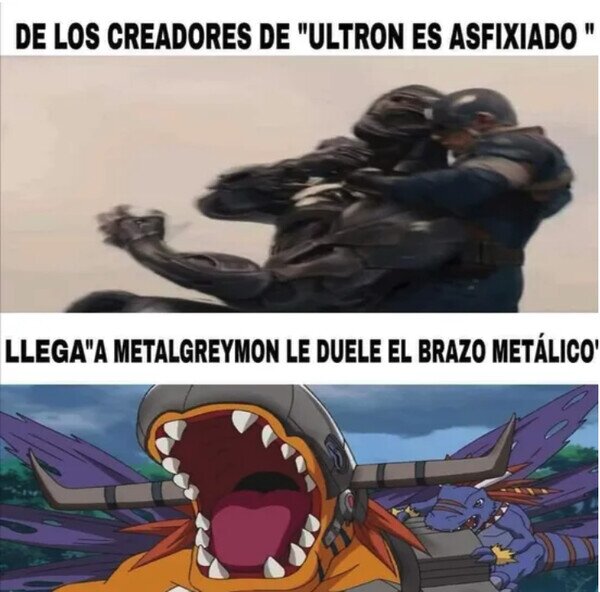 digimon,dolor,metal,brazo,ultron,ahogar