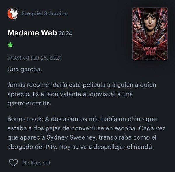 Meme_otros - La mejor reseña para la peor película