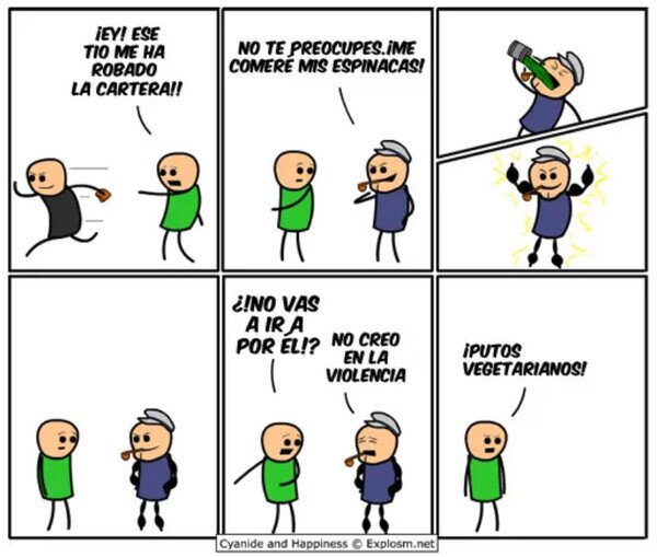 popeye,vegetariano,realista,violencia