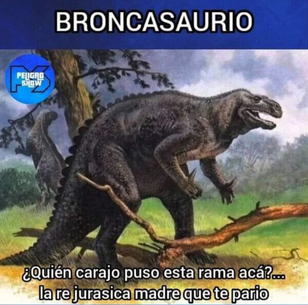 dinosaurio,broncas,rama