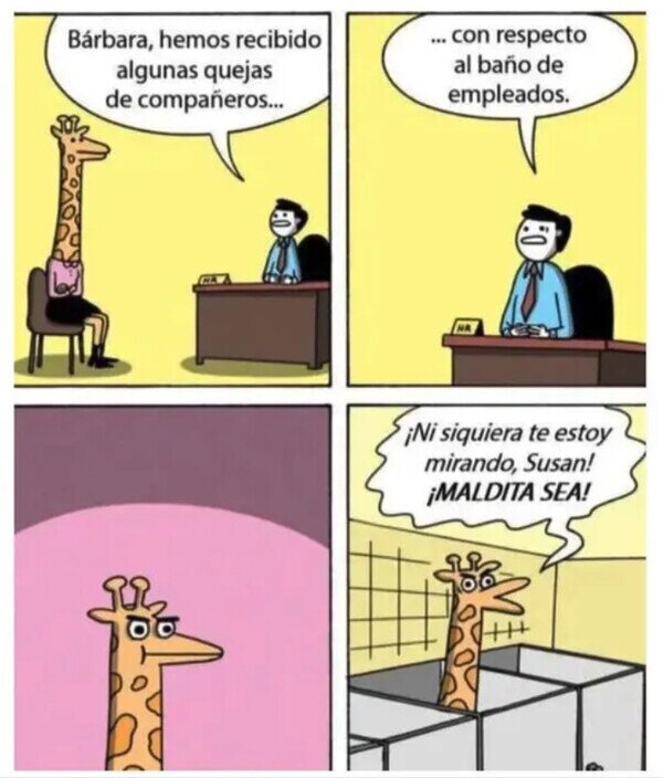 Meme_otros - No es fácil trabajar siendo jirafa