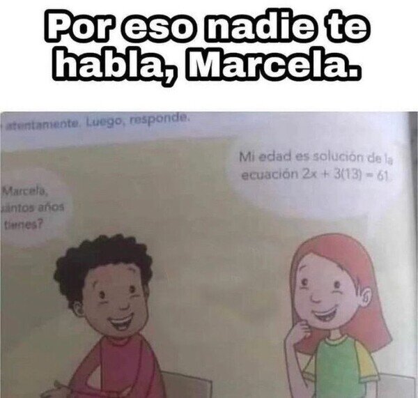 Marcela,edad,años,niña,ecuación