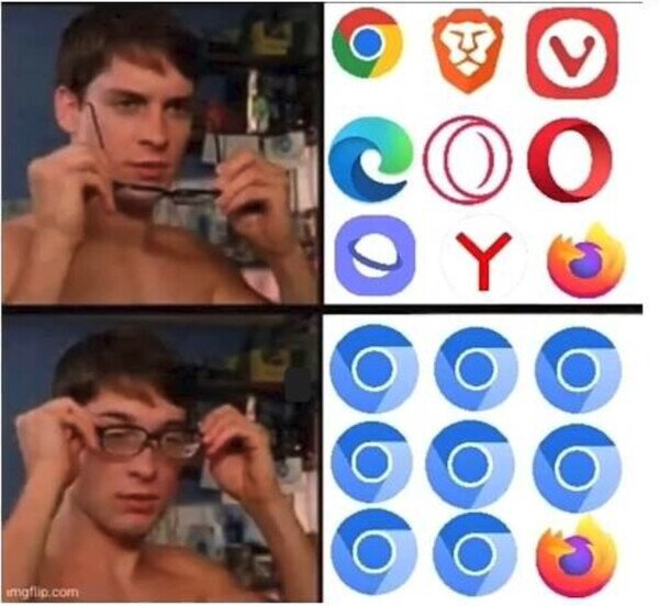 Meme_otros - Para mí solo existen dos navegadores