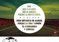 Enlace a Díselo en alemán