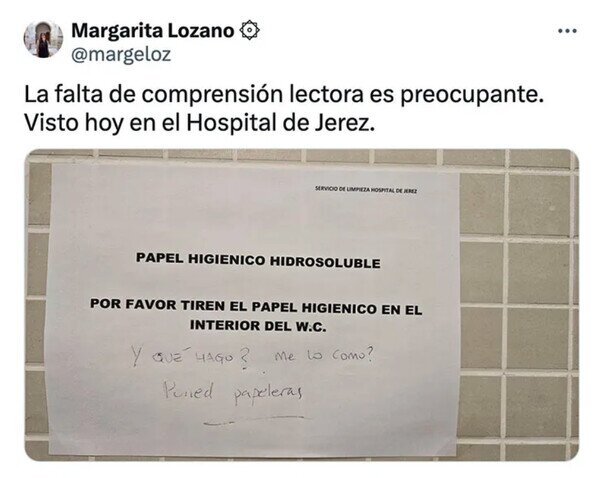 Otros - Falta comprensión lectora