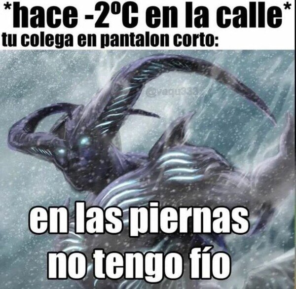 Meme_otros - Ese amigo que no siente el frío