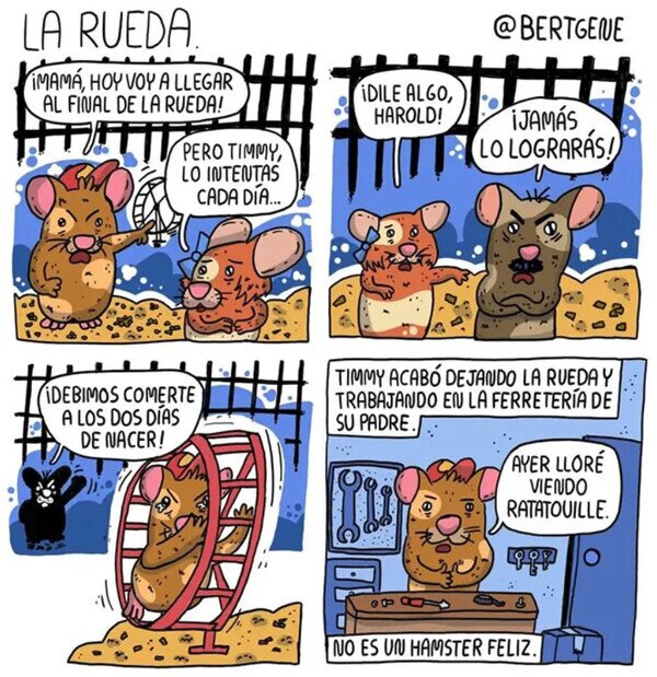 rueda,hámster,vida,final,triste