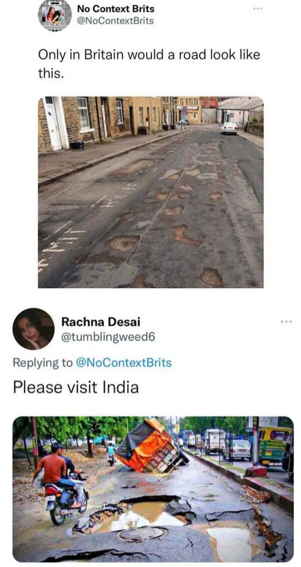 Meme_otros - No sabes lo que son calles con baches