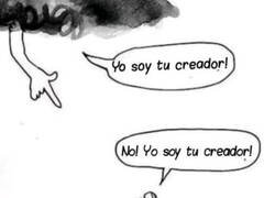 Enlace a ¿Quién creó a quién?