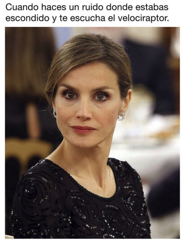 Letizia,princesa,velociraptor,ruido