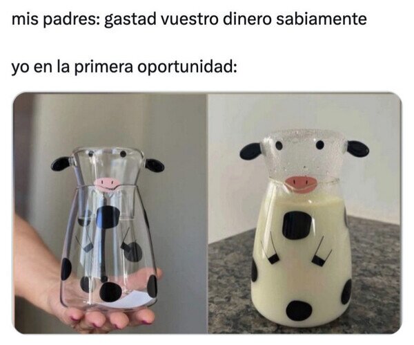 Meme_otros - Cómo no me iba a hacer con la jarra-vaca
