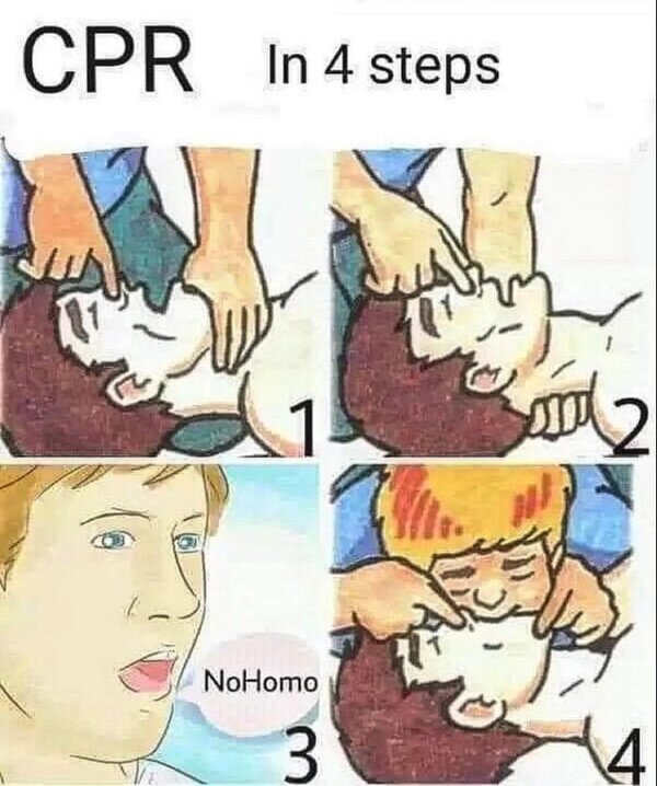 Meme_otros - La CPR en 4 sencillos pasos