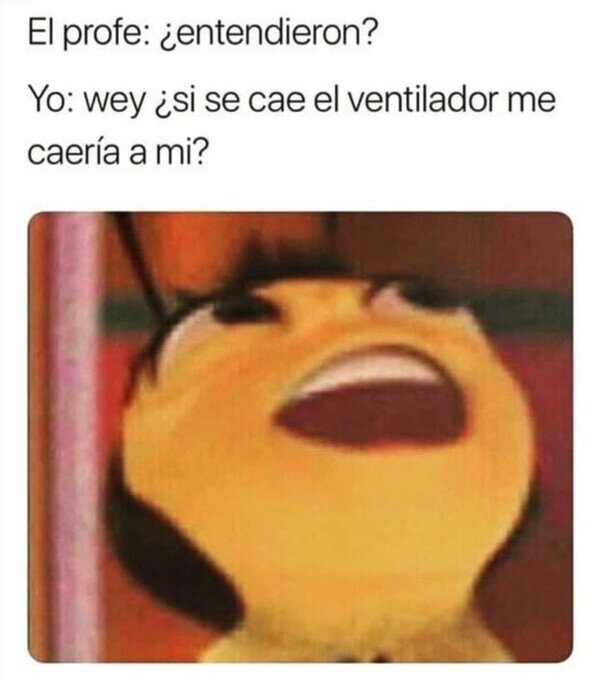 clase,entender,profesor,ventilador,caer