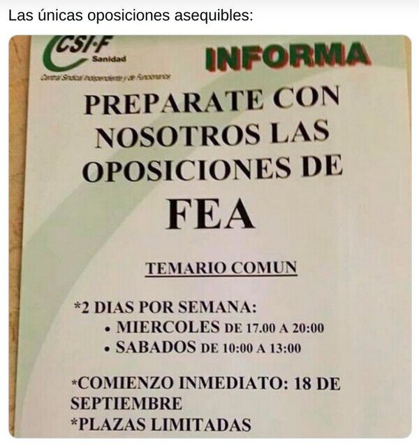 Otros - Las oposiciones a las que podría optar