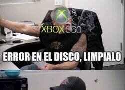 Enlace a Error en el disco, límpialo