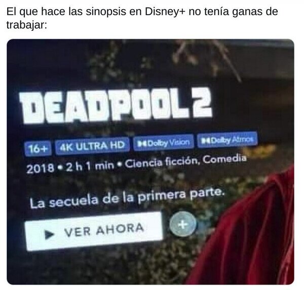 deadpool,sinopsis,trabajar,disney