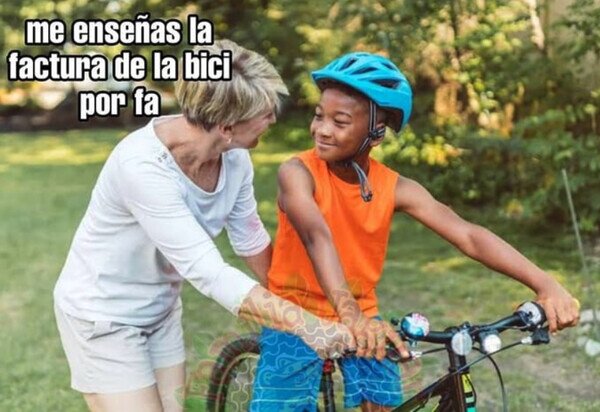 bici,niño,factura