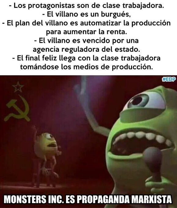 Meme_otros - Monstruos SA, propaganda marxista