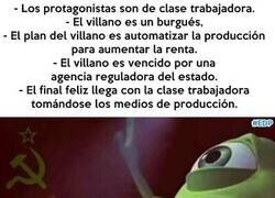 Enlace a Monstruos SA, propaganda marxista