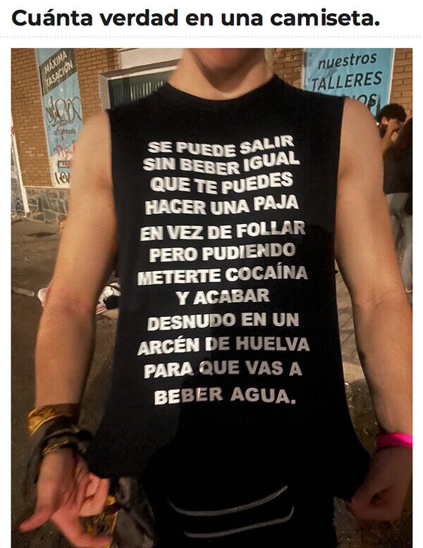 beber,salir,fiesta,camiseta,verdad