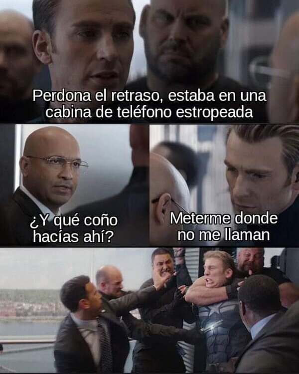 Meme_otros - ¿Qué hacía ahí el Capitán América?