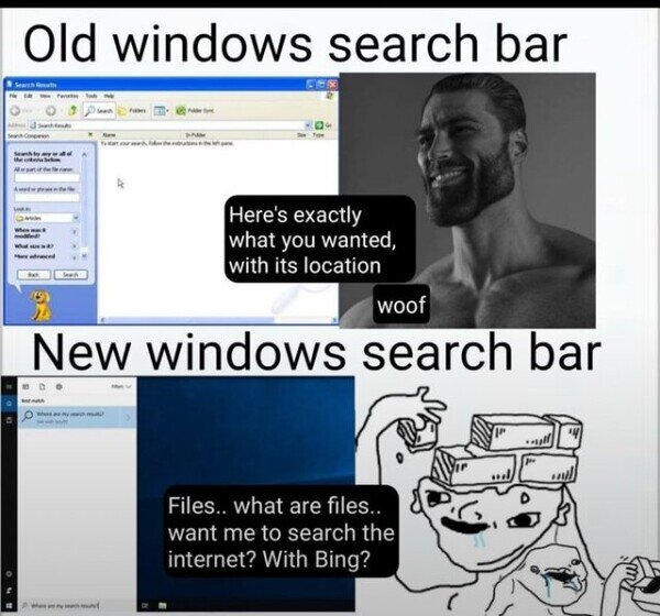Meme_otros - Añoro la antigua barra de Windows