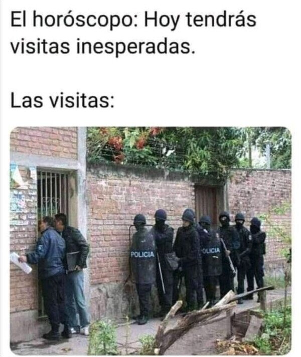 horóscopo,visitas,inesperada,policía