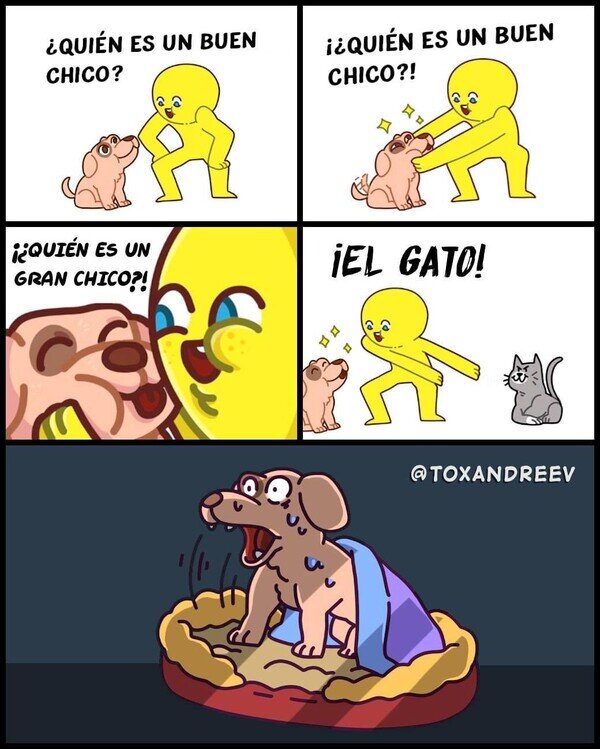 perro,pesadilla,gato,chico