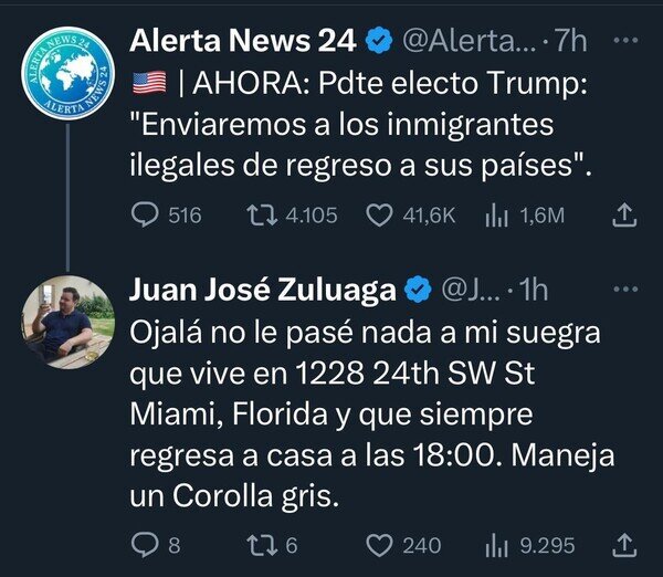 Otros - Ojalá no le pase nada a mi suegra...