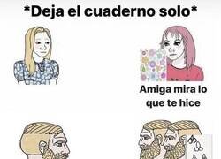 Enlace a Los hombres no podemos dejar el cuaderno solo
