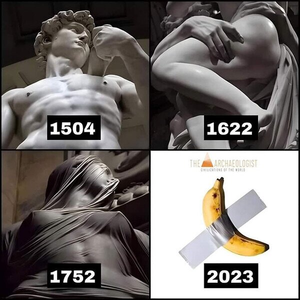 Meme_otros - La historia de la involución del arte