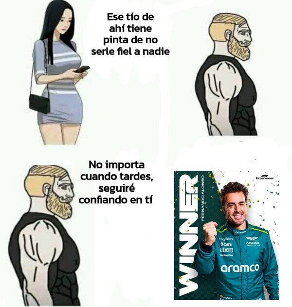 Fernando Alonso,fiel,hombre
