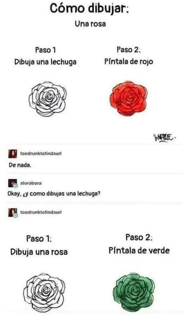 Meme_otros - Cómo dibujar una rosa
