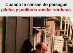Enlace a Gargamel buscó una salida laboral