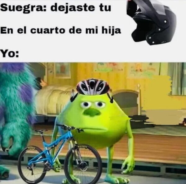 Meme_otros - En ese casco no le caben los cuernos