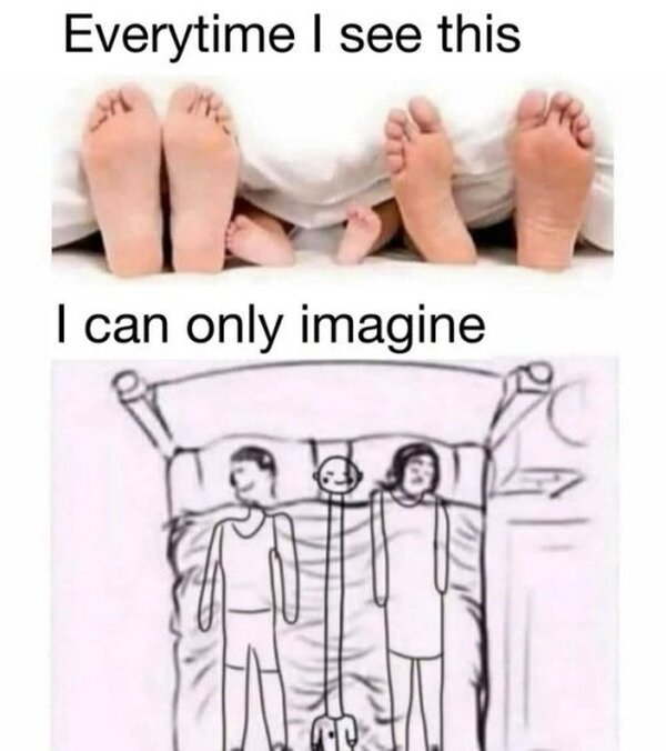 foto,pies,cama,niño,padres,wtf