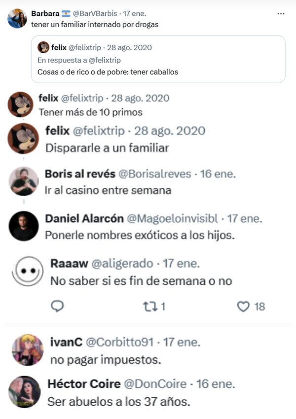 Meme_otros - Cosas que hacen los ricos y los pobres
