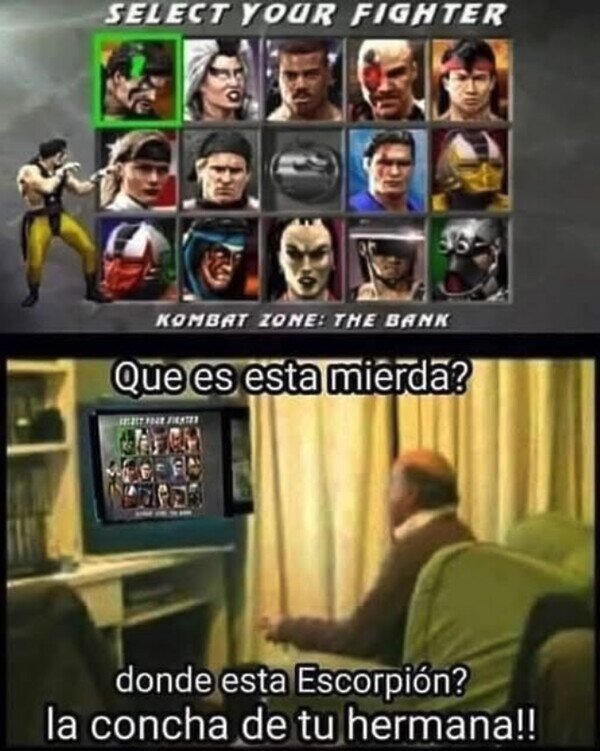 Meme_otros - El Mortal Kombat ya no es lo que era