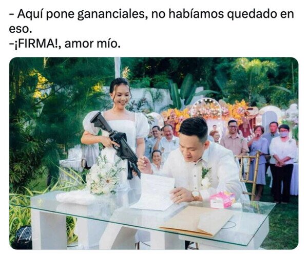 boda,gananciales,firmar,pareja,amor
