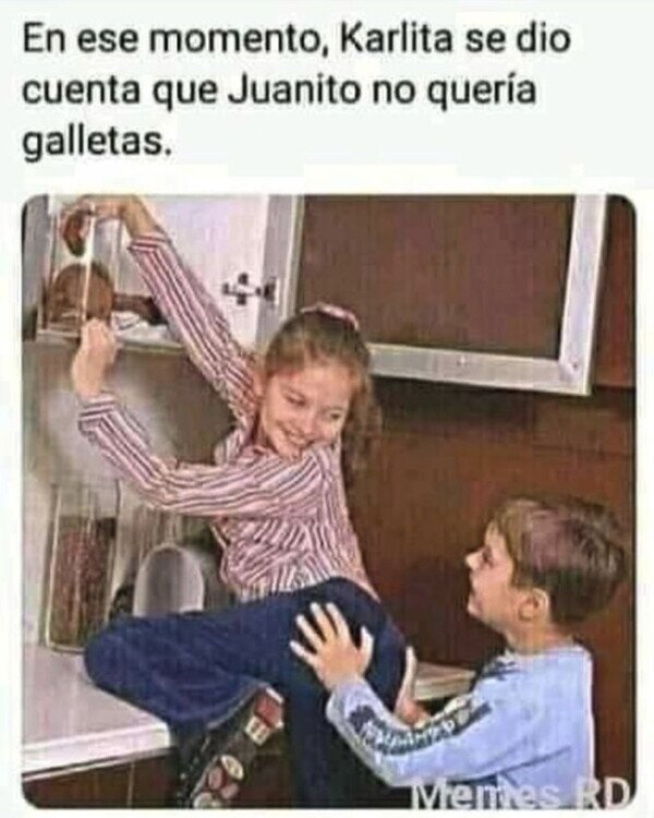 Juanito,comer,galletas,niña