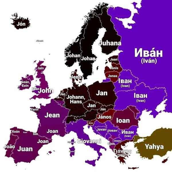Otros - ¿Cómo se dice 'Juan' en Europa?