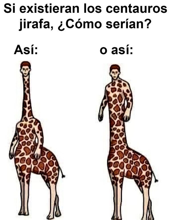 centauro,jirafa,duda