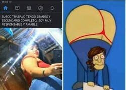 Enlace a La chica que hay detras de ese culo busca trabajo