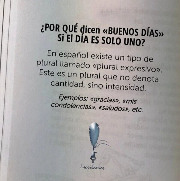 Otros - ¿Por qué 'Buenos Días' si el día es solo uno?