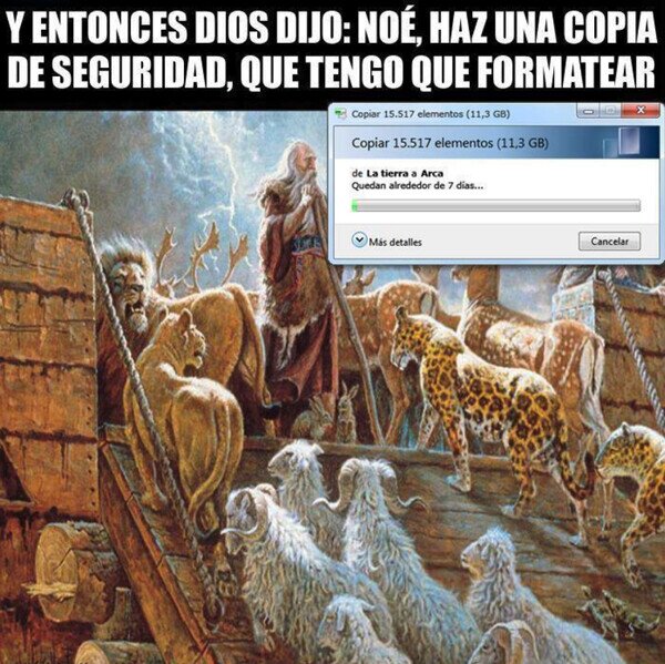 Otros - El diluvio explicado en conceptos informáticos