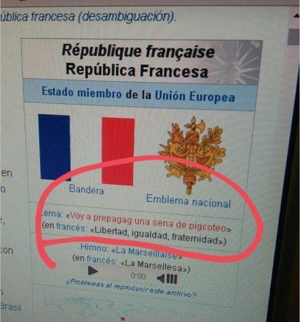 Meme_otros - El verdadero lema de la República Francesa
