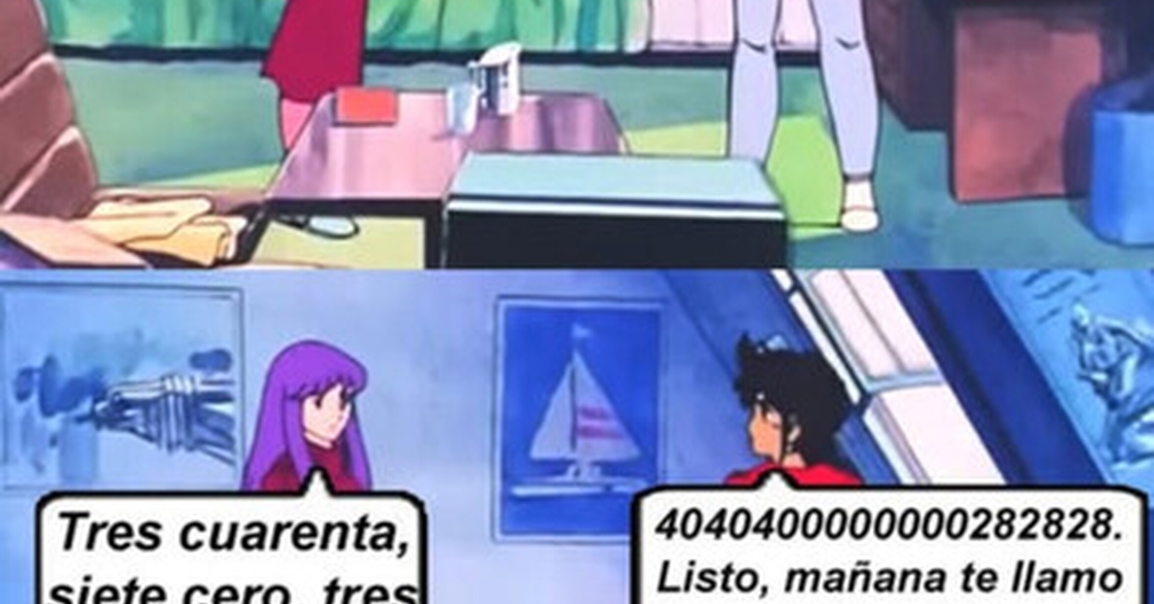 La gente que dice su teléfono así, ¿todo bien?